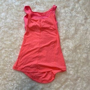 Lulu lemon, hot pink workout shirt with built in Sports bra.